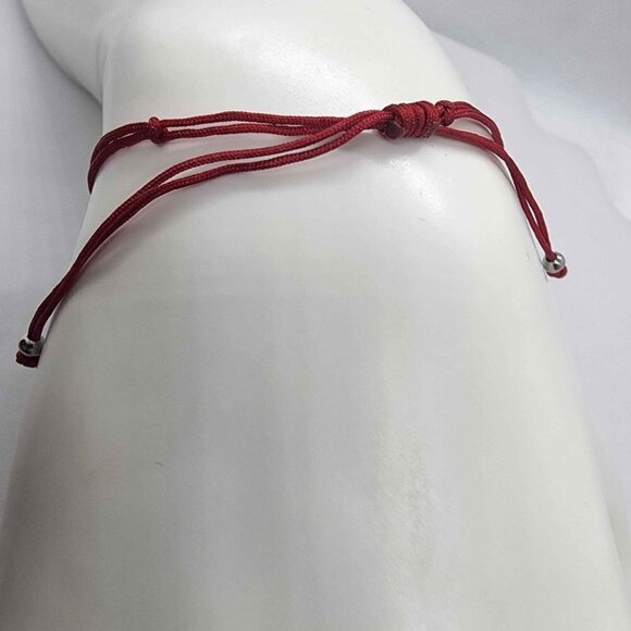 Sterling Slver 925 Hamsa Design With Red String Bracelet - Picture 3 of 3